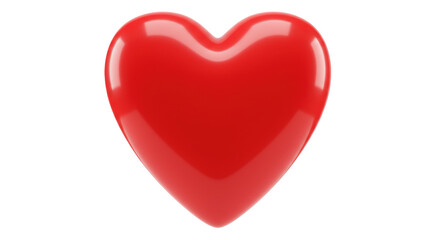 Isolated Shiny Red Heart for Love and Affection