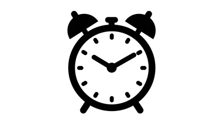 Isolated Alarm Clock Icon, a Classic Time Reminder