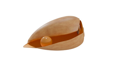 Rare yellow melo pearl