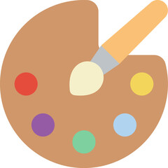 paint palette Illustration on a white background.