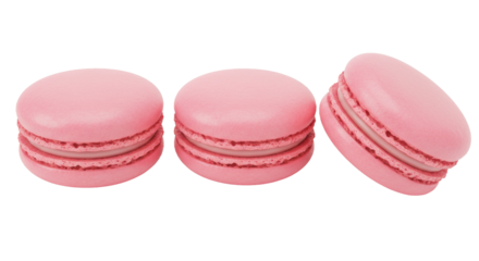Isolated Pink Macarons