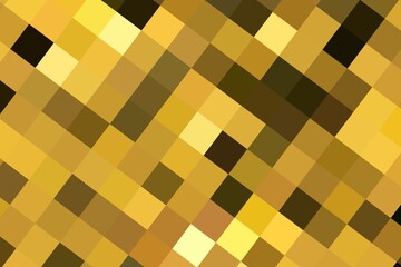 Gradient black background.Geometric texture of dark gold squares.Space for design.