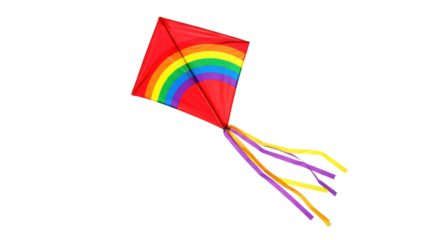 Isolated red rainbow kite