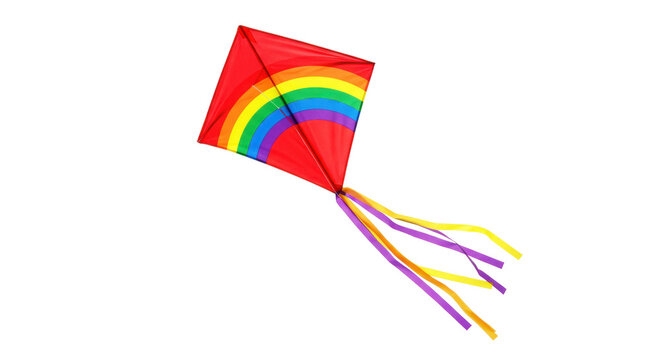 Isolated red rainbow kite