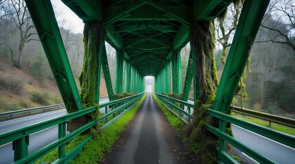 Green bridge over highway showcasing climate resilience amidst nature
