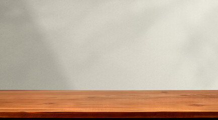 beautiful Empty red wood table with clean product background