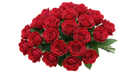 Isolated bouquet of red roses