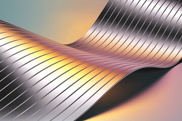 Aluminum abstract silver stripe pattern background 3d illustration