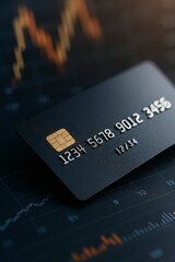 Premium metal credit card featured close-up, highlighting minimalist style and modern finance. A luxury credit card made of sleek brushed metal, perfect for financial professionals.