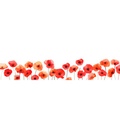 Poppy border poppies illustration background vector