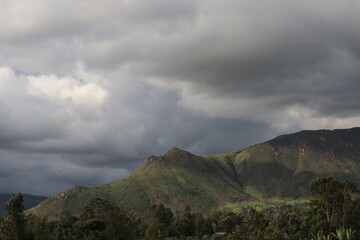 Storm clouds over mountain