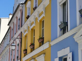 Rue Cr&eacute;mieux colorful houses Paris France