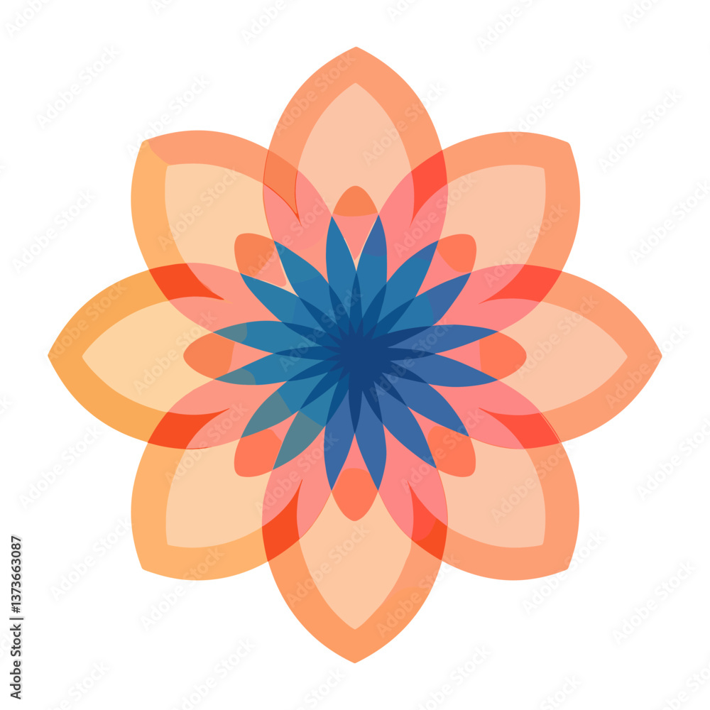 Poster flower pattern design shape vector