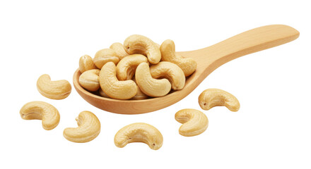 Isolated Cashews in Spoon