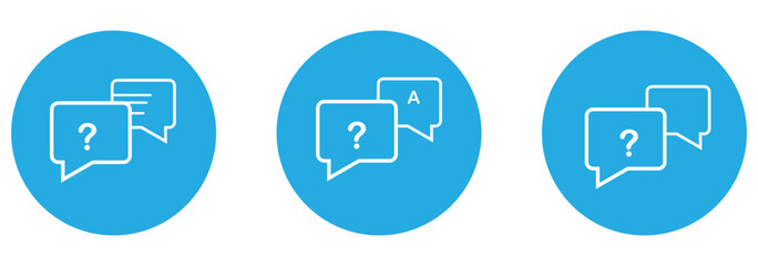 Comment question line icons collection Design EPS 10 