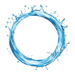 Fototapeta premium Water circle splash illustration transparent background vector