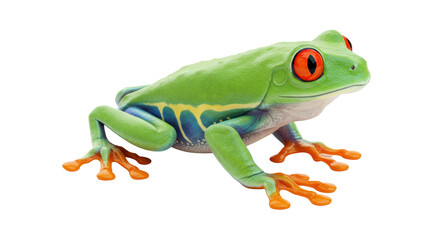 Isolated Red-Eyed Tree Frog