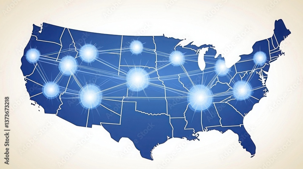 Poster comprehensive map of the united states tailored for ai-driven diagnostics and its influence on healt