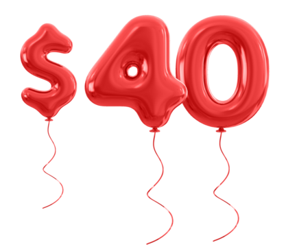 Red Balloon Dollar Number 40