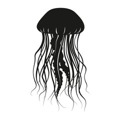 Jellyfish jellyfish illustration silhouette vector
