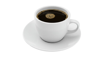 Isolated Cup of Black Coffee