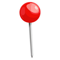 Red push pin illustration isolated confectionery  vector