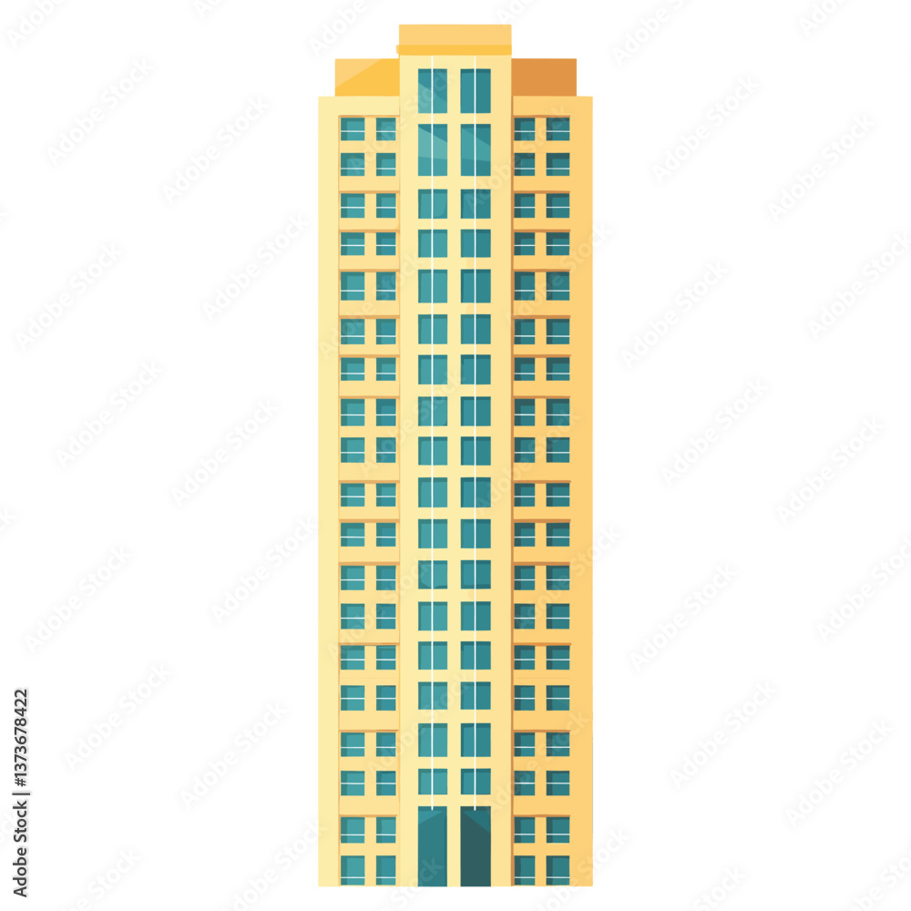 Poster skyscraper architecture building urban vector