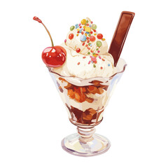 Ice Cream Sundae sundae cream illustration vector
