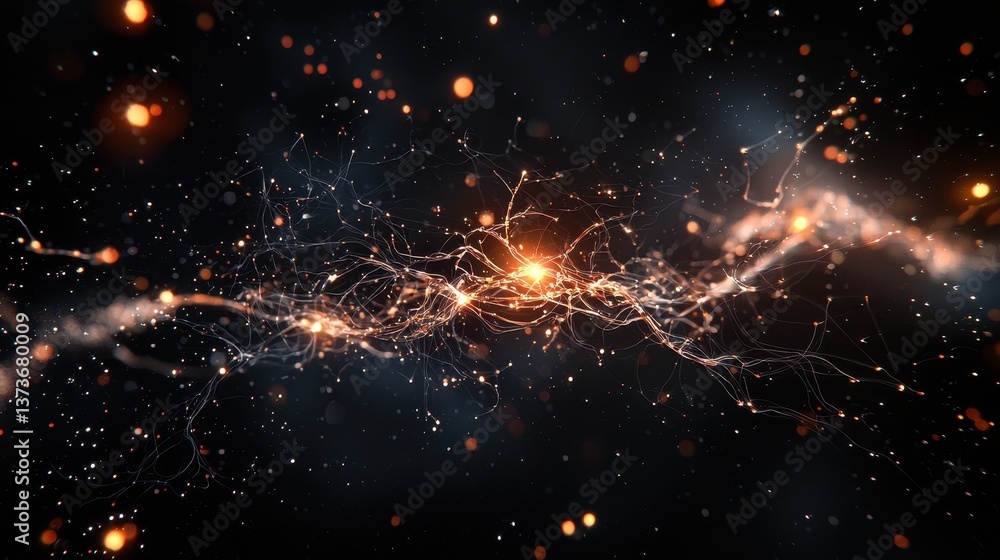 Poster dynamic representation of the nervous system with vivid details and high definition quality for scie