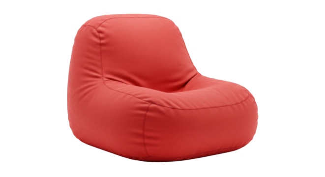 Isolated Red Bean Bag Chair