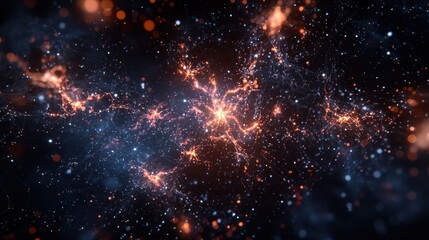 A Microscopic Journey Through the Nervous System Showcasing Intricate Connections and Dynamic Neural Pathways