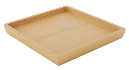 Isolated Wooden Tray