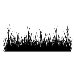 Grass bush illustration silhouette vector vector