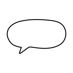 Speech bubble vector icon. Chat illustration sign. Message symbol. Text bubble logo.