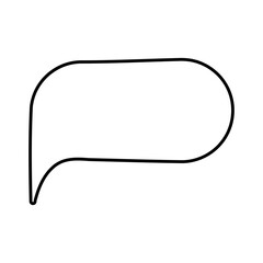 Naklejka premium Speech bubble vector icon. Chat illustration sign. Message symbol. Text bubble logo.