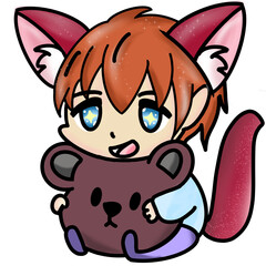 Jig jok holding a bear