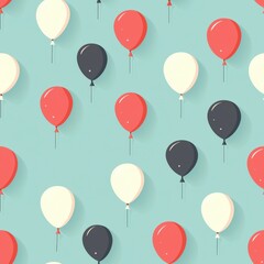 Obraz premium Colorful Seamless Balloon Pattern for Background or Wallpaper Design with Fun and Playful Elements for Various Creative Projects
