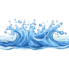 Water shape splash illustration ocean blue vector