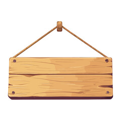 Long hanging wooden sign illustration art furniture vector