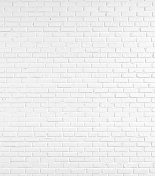 Fototapeta Clean, seamless panoramic view of a white brick wall texture, rough, image, bright