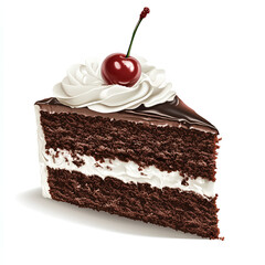 A rich Black Forest cake slice