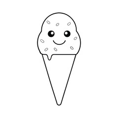 ice cream cone coloring page