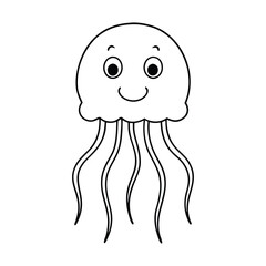 octopus cartoon character coloring page