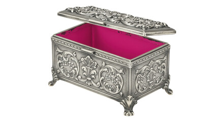 Isolated Silver Jewelry Box