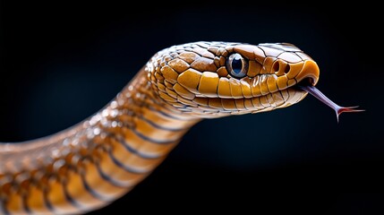 Obraz premium Close-Up View of a Striking Snake with Vibrant Patterns and Colors