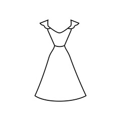 Dress icon vector. frock illustration sign. Fashion symbol or logo.