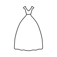 Dress icon vector. frock illustration sign. Fashion symbol or logo.
