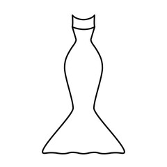 Dress icon vector. frock illustration sign. Fashion symbol or logo.