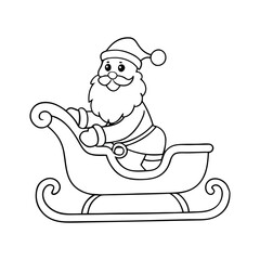 santa claus with coloring page