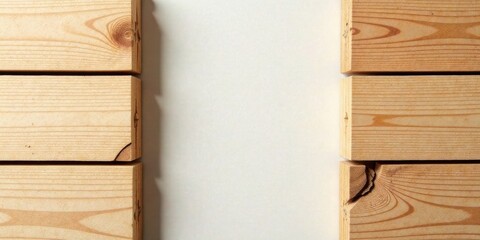 Light Wooden Planks with Central Empty Space Ideal for Text or Design Elements